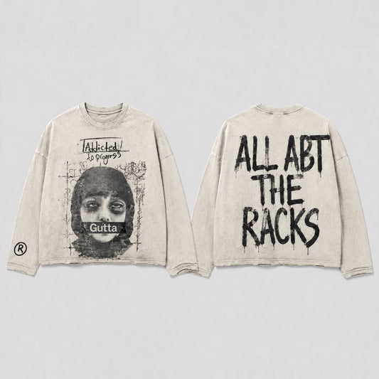 "ADDICTED TO PROGRESS" long sleeve T-shirt