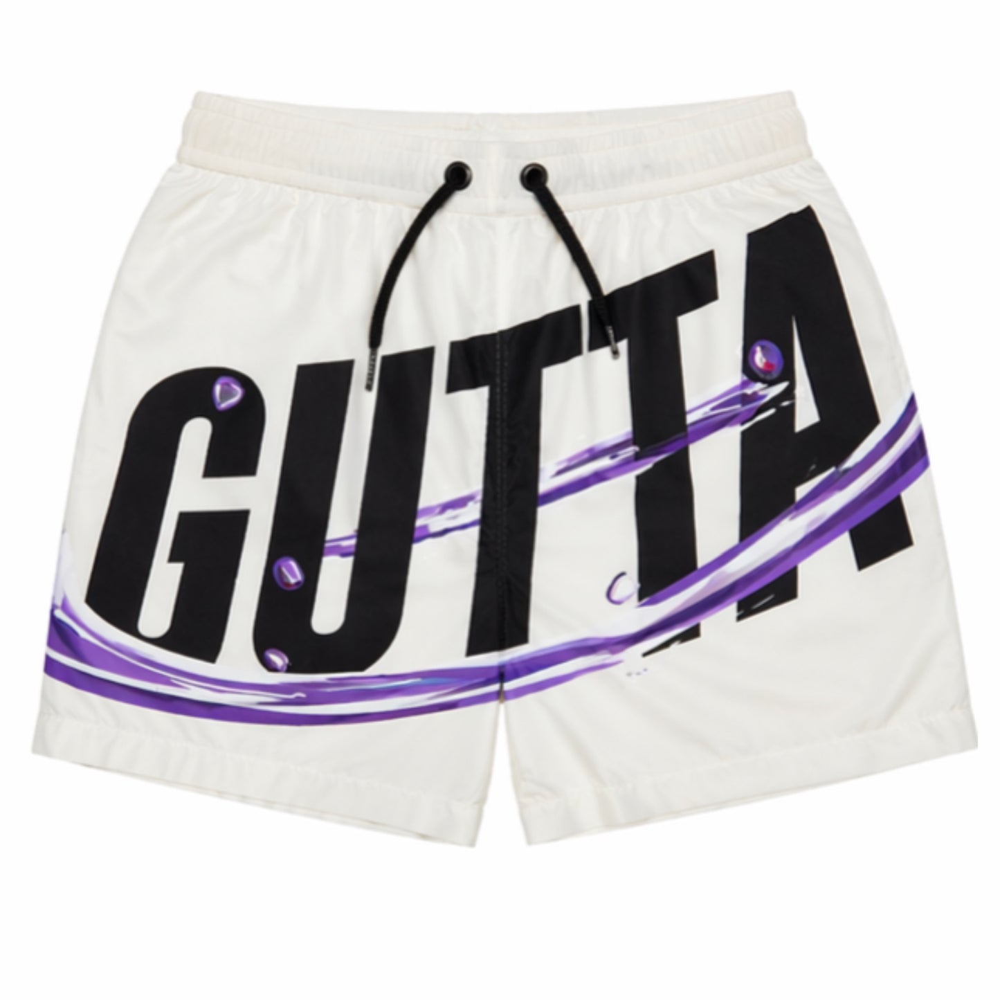 GUTTA Frost White Graphic Swim Shorts