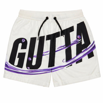GUTTA Frost White Graphic Swim Shorts