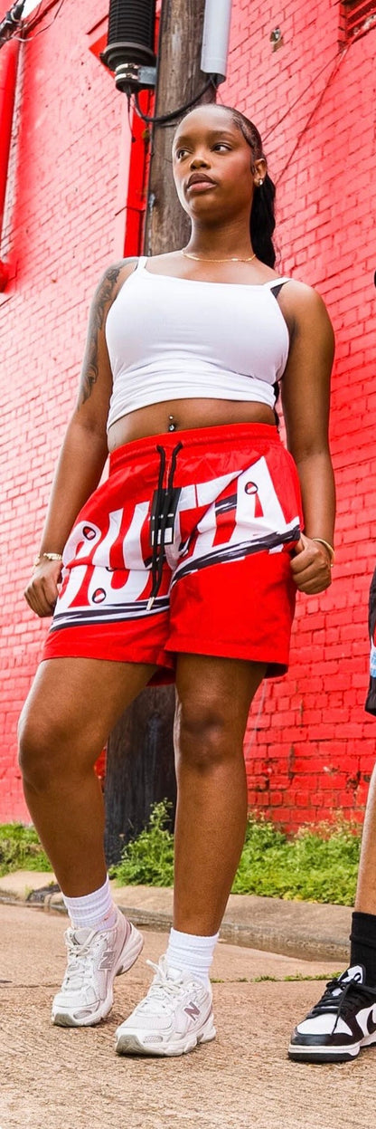 GUTTA Inferno Red Graphic Swim Shorts