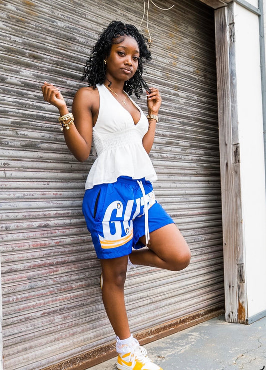GUTTA Blue Graphic Swim Shorts